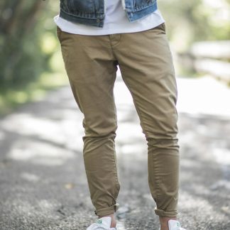 5Vn6Yz Men's Straight Fit Chino Pants — Cotton Twill